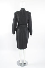 Vintage Victor Costa Tulip Dress & Fur Wrap Set on Mannequin back belt at Recess LA