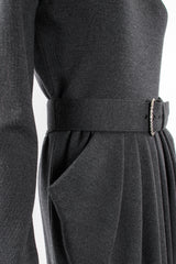 Vintage Victor Costa Tulip Dress & Fur Wrap Set on Mannequin pocket detail at Recess LA