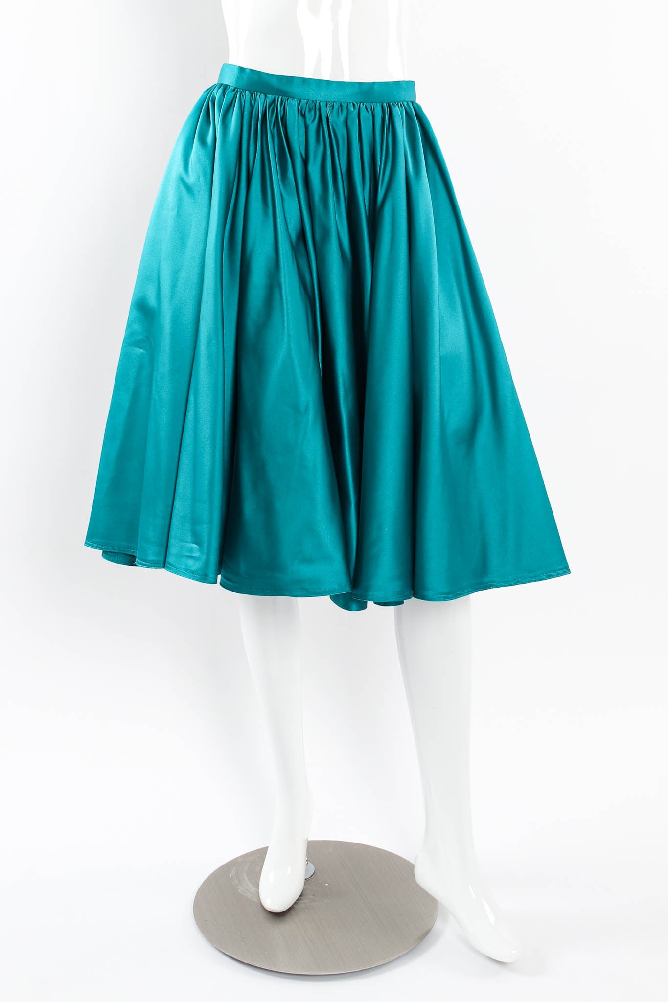 Vintage Victor Costa Satin Sheen Tulle Circle Skirt mannequin front @ Recess Los Angeles