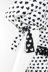 Recess Los Angeles Vintage Victor Costa Positive/Negative Splatter Dot Love Lemons Dress Set