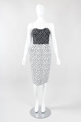 Recess Los Angeles Vintage Victor Costa Positive/Negative Splatter Dot Love Lemons Dress Set