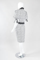 Recess Los Angeles Vintage Victor Costa Positive/Negative Splatter Dot Love Lemons Dress Set