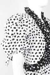 Recess Los Angeles Vintage Victor Costa Positive/Negative Splatter Dot Love Lemons Dress Set