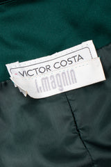 Recess Los Angeles Vintage Victor Costa Off-The-Shoulder Shawl Collar Wrap Dress