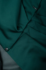 Recess Los Angeles Vintage Victor Costa Off-The-Shoulder Shawl Collar Wrap Dress