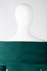 Recess Los Angeles Vintage Victor Costa Off-The-Shoulder Shawl Collar Wrap Dress