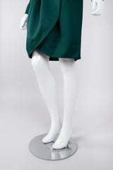 Recess Los Angeles Vintage Victor Costa Off-The-Shoulder Shawl Collar Wrap Dress