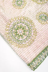 Recess Los Angeles Designer Consignment Vintage Victoria Royal Beaded Mandala Bateau Sheer Shift Dress