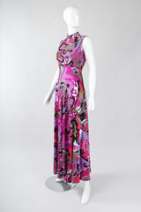 Recess Los Angeles Vintage Victoria Royal Psychedelic Pucci Inspired Wide Leg Jumpsuit