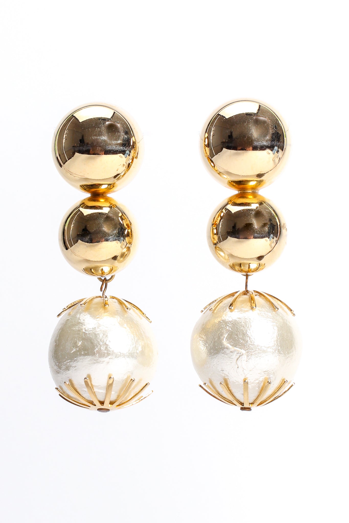 Vintage Viking Pearl Bauble Ball Earrings at Recess Los Angeles