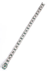 Vintage Emerald Rhinestone Metal Lace Belt stone backside at Recess Los Angeles