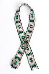 Vintage Emerald Rhinestone Metal Lace Belt at Recess Los Angeles