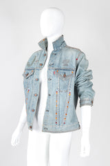 Recess Los Angeles Vintage Levi's Studded Crystal J-Star Denim Jacket