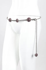 Recess Los Angeles Vintage Vitanuova Rhinestone Ball Chain Orbit Belt