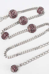 Recess Los Angeles Vintage Vitanuova Rhinestone Ball Chain Orbit Belt
