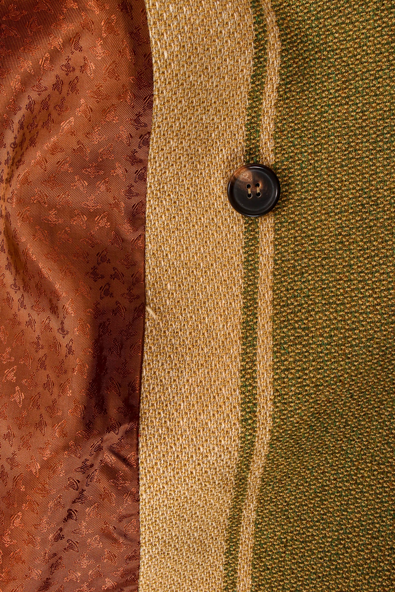 2016 A/W Vivienne Westwood Blanket Stripe Coat detail at Recess Los Angeles