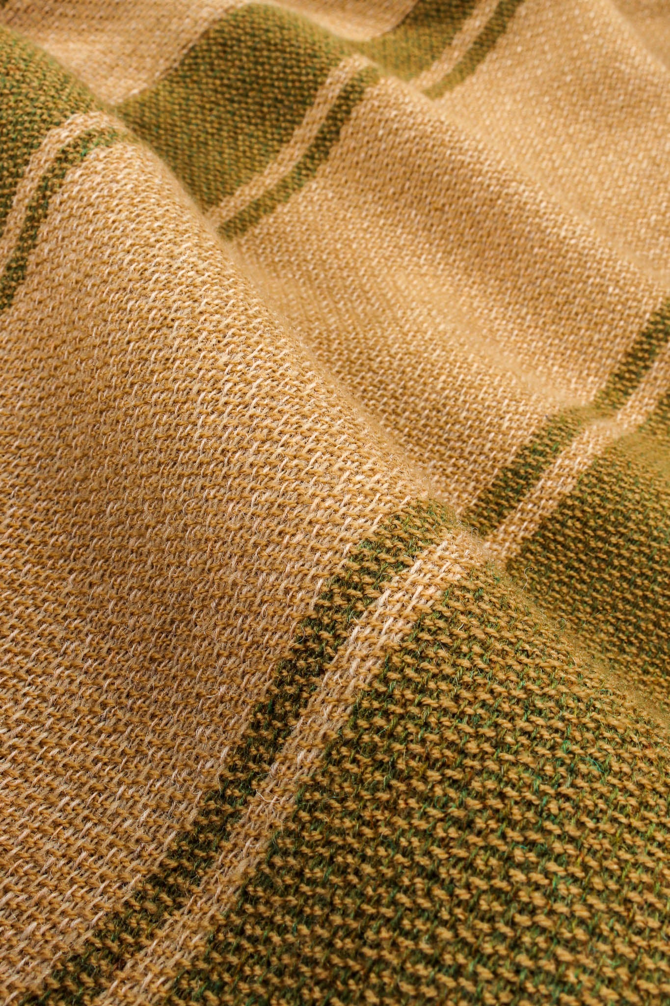 2016 A/W Vivienne Westwood Blanket Stripe Coat fabric detail at Recess Los Angeles