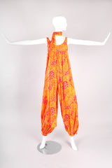 Recess Los Angeles Vintage Vogue Couturier 60s Mod Dot Print Harem Jumpsuit
