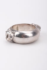 Recess Los Angeles Vintage Patricia Von Musulin 925 Sterling Silver Bastet Cat Bangle Bracelet