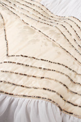 Vintage Wayne Clark Chiffon Balloon Sleeve Gown Wedding Bridal waist detail at Recess LA