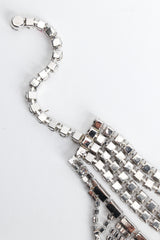 Vintage Weiss Tiered Rhinestone Waterfall Choker Necklace reverse necklace end @ Recess LA