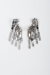 Reces Los Angeles Vintage Weiss Crystal Waterfall Falling Stars Ear Climber Earrings