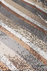 Recess Los Angeles Unsigned Vintage Mixed Metal Mesh Handkerchief Halter Top Whiting Davis