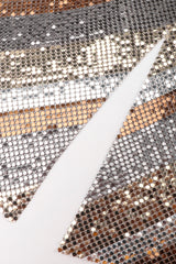 Recess Los Angeles Unsigned Vintage Mixed Metal Mesh Handkerchief Halter Top Whiting Davis