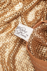 Recess Los Angeles Designer Consignment Vintage Whiting & Davis Draped Liquid Gold Metal Mesh Twist Top II