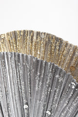 Recess Los Angeles Designer Consignment Vintage Whittall & Shon Metallic Lamé Crystal Fan Fortune Teller Hat