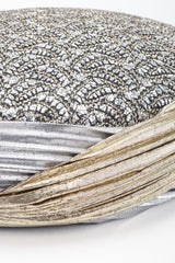 Recess Los Angeles Designer Consignment Vintage Whittall & Shon Metallic Lamé Crystal Fan Fortune Teller Hat