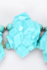 Recess Los Angeles Vintage William de Lillo Faux Turquoise Iris Apfel Pocahontas Rock Collar Necklace