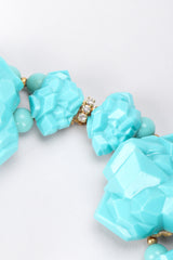 Recess Los Angeles Vintage William de Lillo Faux Turquoise Iris Apfel Pocahontas Rock Collar Necklace