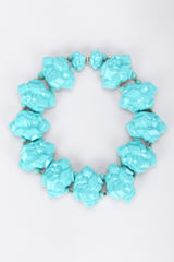 Recess Los Angeles Vintage William de Lillo Faux Turquoise Iris Apfel Pocahontas Rock Collar Necklace