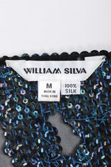 Recess Los Angeles Vintage William Silva Sheer Abstract Leopard Sequined Shift Gown