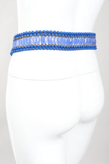 Recess Los Angeles Vintage William De Lillo Blue Lapis Glass Bead Seahorse Belt