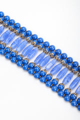Recess Los Angeles Vintage William De Lillo Blue Lapis Glass Bead Seahorse Belt