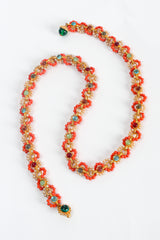 Vintage William deLillo Beaded Glass Cabochon Chain Belt at Recess Los Angeles