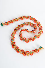 Vintage William deLillo Beaded Glass Cabochon Chain Belt at Recess Los Angeles
