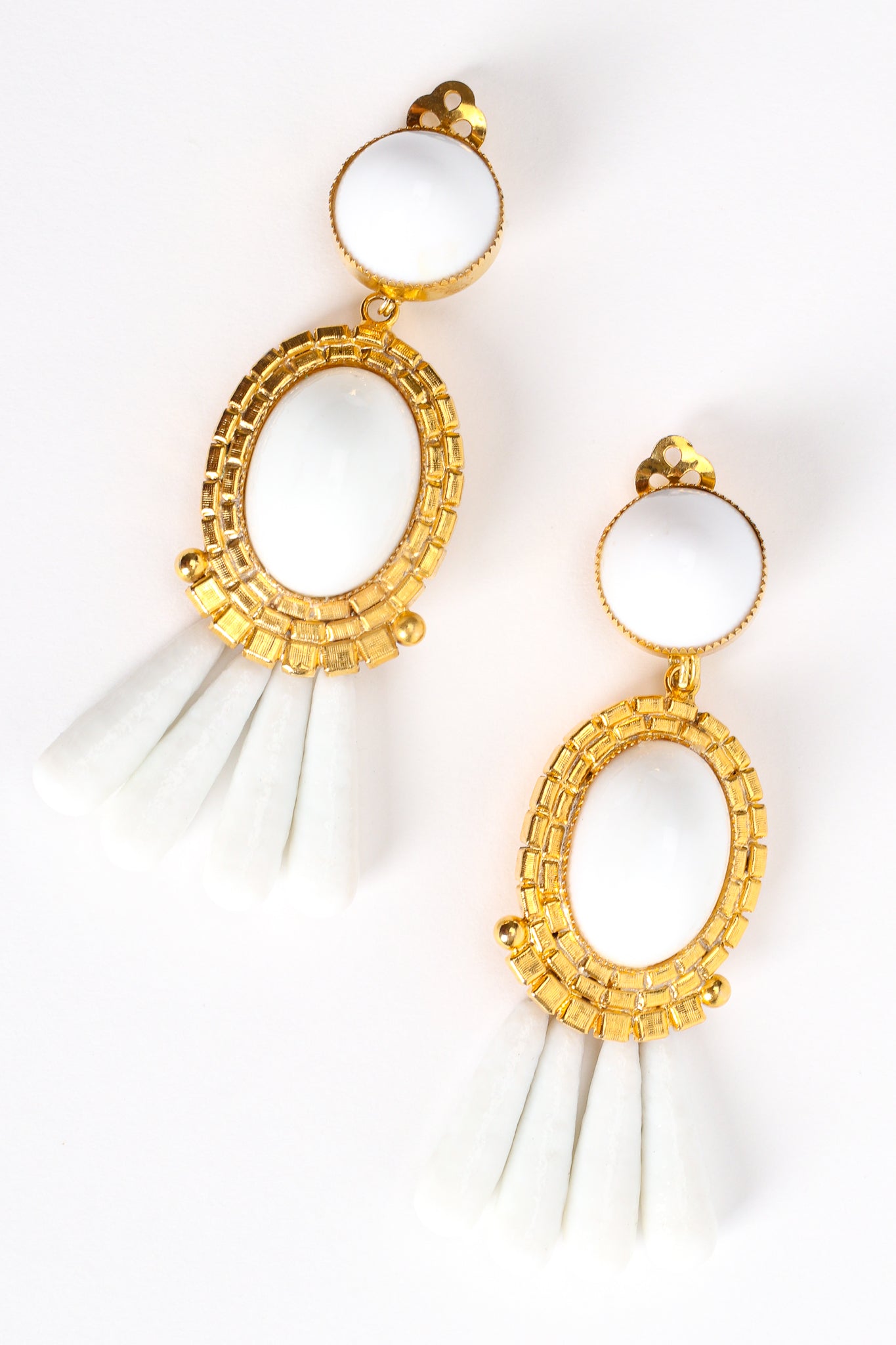 Vintage William deLillo Baroque Glass Drop Chandelier Earrings at Recess Los Angeles
