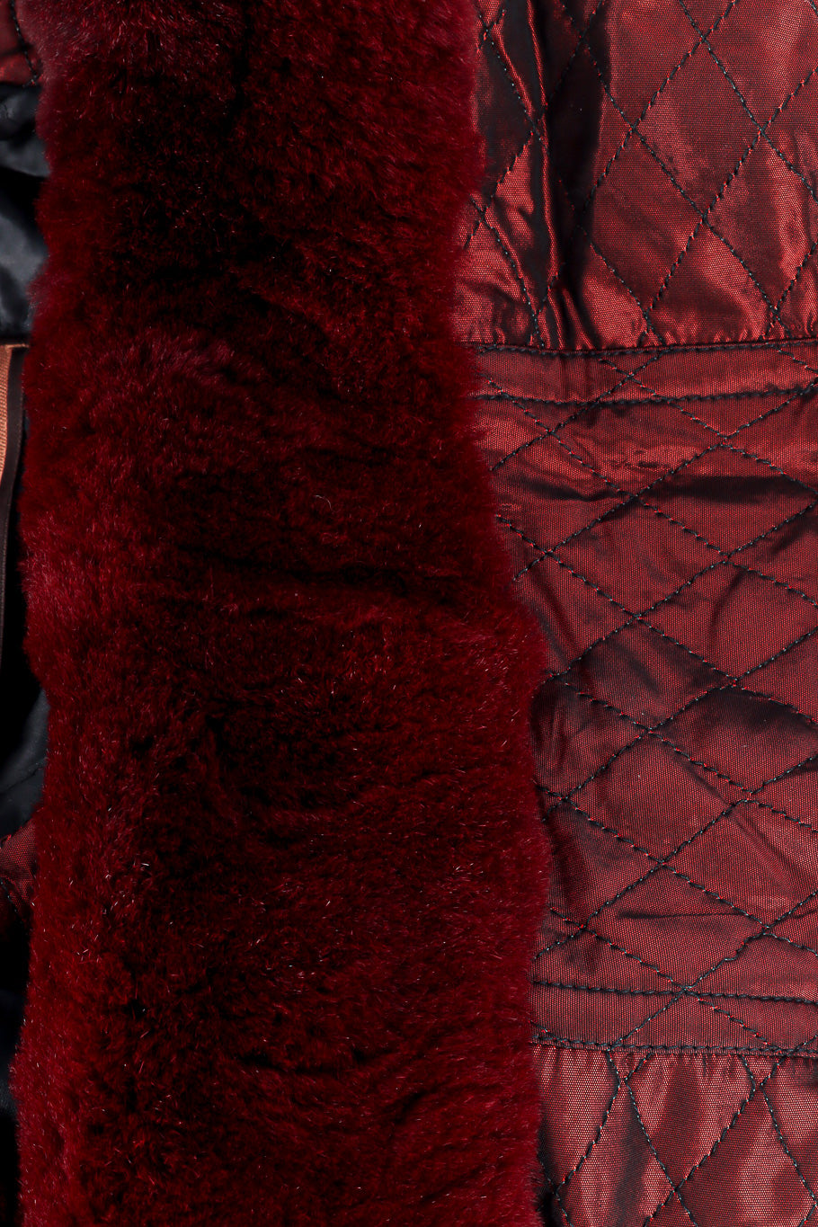 Quilted fur trim coat by Yves Saint Laurent close up fur @recessla