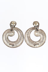 Vintage Yves Saint Laurent Swirl Hoop Earrings back @ Recess LA