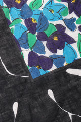 Recess Los Angeles Vintage Yves Saint Laurent YSL Oversized Floral Linen Sarong Scarf