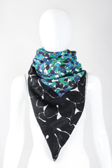 Recess Los Angeles Vintage Yves Saint Laurent YSL Oversized Floral Linen Sarong Scarf