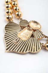Recess Los Angeles Vintage YSL Yves Saint Laurent Enamel Moroccan Arabesque Necklace and Earring Set