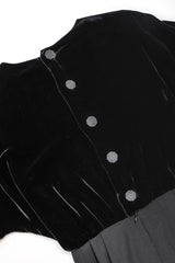 Recess Designer Consignment Vintage Yves Saint Laurent Rive Gauche YSL Velvet Blouson Dolman Dress Los Angeles Resale