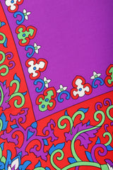 Recess Designer Consignment Vintage Yves Saint Laurent YSL Floral Checkerboard Wool Gauze Scarf Los Angeles Resale