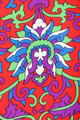 Recess Designer Consignment Vintage Yves Saint Laurent YSL Floral Checkerboard Wool Gauze Scarf Los Angeles Resale