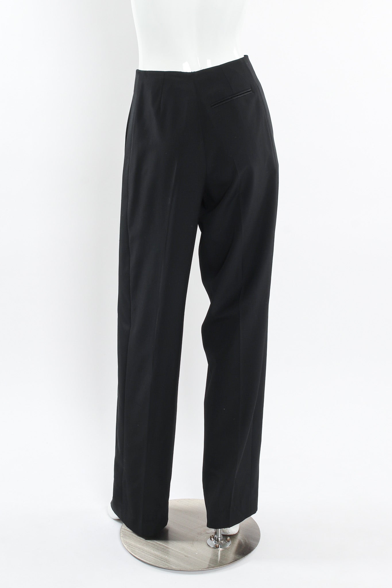 Vintage Yves Saint Laurent Crop Blazer & Pant Tuxedo Set mannequin back pant @ Recess LA