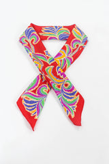 Vintage Yves Saint Laurent Abstract Floral Silk Scarf folded flat  @ Recess Los Angeles